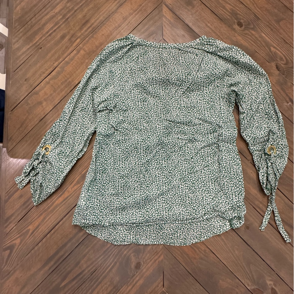 Green & White MICHAEL Michael Kors Blouse, Small - Picture 2 of 6